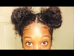 2 Pigtail Buns High Puff Curly Hair Tutorial Hair Tutorial Curly Hair Styles Pigtail Buns