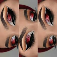 Black And Silver Makeup Looks Party Red Silver Black Eyeshadow Silver Eye Makeup Pinterest Makeup Silver Makeup