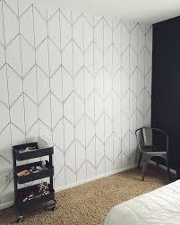 Diy Faux Wallpaper Accent Wall Statement Wall Diy Wallpaper Accent Wall Bedroom Wallpaper Accent Wall Wallpaper Accent Wall Bathroom