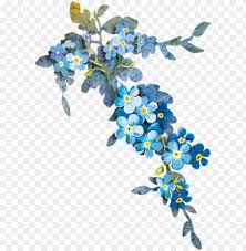 Polish your personal project or design with these blue flower transparent png images, make it even more personalized and more attractive. Forget Me Nots Blue Watercolor Border Flowers Png Image With Transparent Background Toppng
