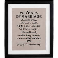 Whether they're married or dating, these unique and practical couple gift ideas, experiences, and 26 unique gifts for couples that they can enjoy together on christmas, their anniversary, and more. 20th Anniversary Love Birds Burlap Print With Frame 20 Year Wedding Anniversary Gifts 20th Anniversary Gifts For Couple 20th Anniversary Gift For Wife Buy Online In Mauritius At Mauritius Desertcart Com Productid 97237556