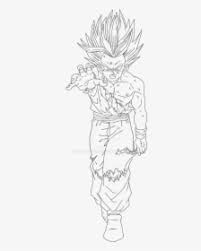 Goku super saiyan coloring pages. Drawing Gohan Super Saiyan 2 Kid Full Body Step Free Line Art Hd Png Download Transparent Png Image Pngitem