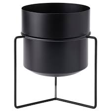 5 out of 5 stars. Gojibar Plant Pot With Stand Indoor Outdoor Black 7 Ikea