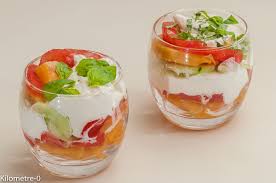 Verrines De Tomate Melon Concombre Et Burrata Recette Alimentation Verrine Tomate Photo Alimentaire