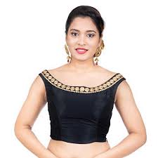Blouse guru™ is an online sewing patterns store, where you can get the sewing patterns of blouses, kurthis (dresses) and many more. Buy Areum Womens Designer Black Boat Neck Dupion Silk Princess Cut Padded Off Shoulder Sleeveless Side Zipper Readymade Saree Blouse Features Price Reviews Online In India Justdial