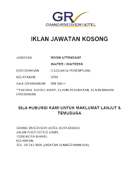 Jika anda sedang mencari kerja kosong 2019 maka anda berada di laman web yang betul. Jmc Kota Bharu Jawatan Kosong Di Grand Riverview Hotel