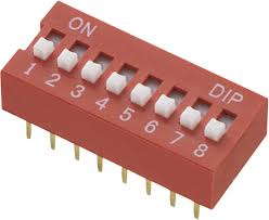 DIP Switch 8 Way DS-08 (8 Way Slide Switch 2.54mm Pitch) &ndash; Indian Hobby  Center
