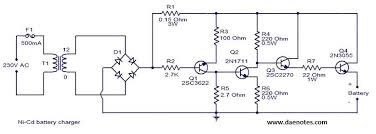 The ac source is given to the step down transformer which converts the large ac source into limited ac source, filter the ac voltage and remove the noise and then give that circuit diagram of the battery charger circuit using scr can be seen below Ni Cd Battery Charger Circuit