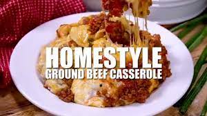 Homestyle Ground Beef Casserole Spicy Southern Kitchen Recipe Ground Beef Casserole Ground Beef Recipes Easy Casserole Recipes