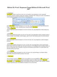 Digunakan untuk memilih tema halaman yang meliputi… Ribbon Ms Word