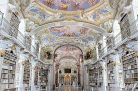 Like the library's physical tours, this digital one has an entry fee—for 0.99€ you can explore the main room and all its secret passageways, listen to audio guides, and flip through a selection of digitized books. A Real Life Fairy Tale Library At Admont Abbey Exploring Our World