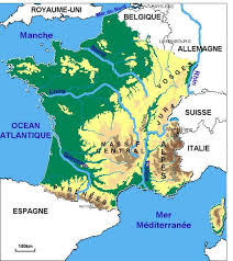 Une photo 3d de chemin des rivieres à partir de l'altitude du vol d'un oiseau aidera à. Carte Des Fleuves De France Vacances Guide Voyage