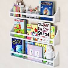 Set Of 3 Stylish Baby Nursery Room Wall Shelf Sturdy Birch Wood Long 30 White Walmart Com In 2020 Kids Room Bookshelves Nursery Shelves Baby Shelves