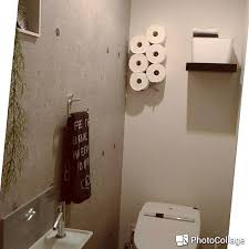 3階建て タウンハウス トイレの壁 アクセントクロス 壁紙屋本舗 などのインテリア実例 2017 11 10 22 40 17 roomclip ルームクリップ インテリア トイレ トイレ インテリア