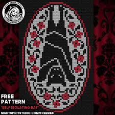 Spooky hollow by fabric flair with dmc floss and classic colorworks floss (or all dmc 3, 535, 905, 310, 745, 839, 309, 762, 317, 28). Pattern Self Isolating Bat Free Pattern Crossstitch