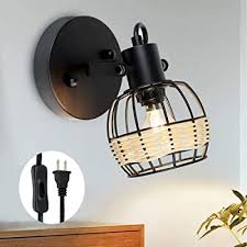 He discusses which bulb is better. Buy Dllt Vintage Track Ceiling Spotlight Adjustable Led Track Lighting Kit Plug In Industrial Small Wall Mount Lamp Metal Caged Wall Light Fixture For Kitchen Island Living Room Bedroom E12 Base Online