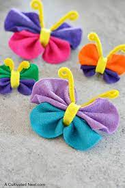 Easy No Sew Felt Butterfly Craft Butterfly Crafts Felt Crafts Crafts