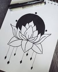 Lotus Flower Drawing Pen Ink Art Ink Pen Art Art Drawings Simple Art Drawings Sketches Simple