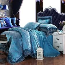 Draps satin de coton : Luxe Hommage Satin De Soie Jacquard Ensembles De Literie Reine Roi 4 Pcs Palais Lit Fixe Draps Dentelle Draps H Draps De Lit Ensembles De Literie Draps De Luxe