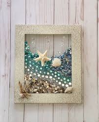 Beach Glass Art Resin Art Coastal Sun Catcher Beach Glass Art Sea Glass Crafts Glass Window Art