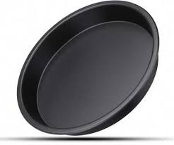 Generic 8 Inch Round Non Stick Pizza Baking Pan Tray For Air Fryer Accessories Gold Black Airfryeraccessories Air Fryer Fryer Cooking Pizza