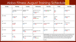 Monthly Workout Schedule Sport1stfuture Org