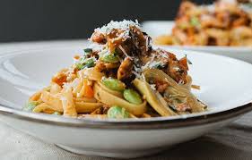 Fettuccine With Rabbit Artichokes And Fava Beans Recipe Artichoke Recipes Fava Beans Recipes Fava Beans