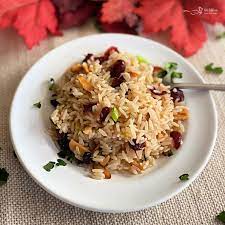 Fresh cut berries, chia and flax seeds, almonds, butter, warmed maple syrup *cooked on the same griddle as buttermilk pancakes. Rice Pilaf With Cranberries And Almonds Such A Beautiful Side Dish