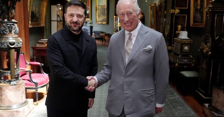 King praises 'unbreakable courage' of the Ukrainian people | The Independent