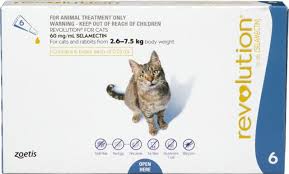 Buy revolution for cats flea & heartworm treatment online without a prescription. Revolution Flea Treatment For Cats 2 6 7 5kg 6 Pack