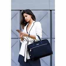 Système d'attache au trolley avec un lacet. Samsonite Karissa Biz Sacoche Ordinateur Noir