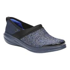 womens bzees coco slip on size 65 m navy fabric