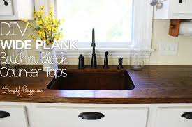 Butcher block adds wonderful warmth to a kitchen. Diy Wide Plank Butcher Block Counter Tops Simplymaggie Com