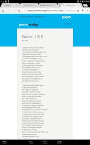 Easter 1916 By W B Yeats Poem A Day Yeats Quotes Poems
