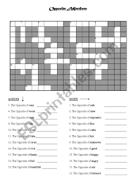Enter the answer length or the answer pattern to get better results. Opposite Adjectives Crossword Puzzle Elem Esl Worksheet By Chafik Boufrioua