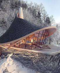 lead tops yezo retreat with massive wooden roof shell in japan in 2021 architecture architecture house architecture design