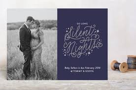 Whether you're attaching the card to a gift given in person or sending your joyful news in the mail, these pregnancy announcement christmas cards are exactly what you need. 2015 Holiday Card Collection For Minted So Long Silence Banter And Charm