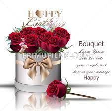 Feb 08, 2016 · happy birthday to someone special. Happy Birthday Red Roses Bouquet Vector Vintage Floral Gift Box With Bow Frimufilms