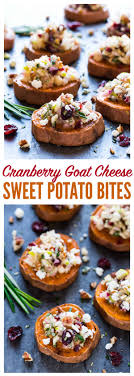 Bring to a boil over high heat, reduce to a simmer and cook for 20 to 25 minutes, until very tender. Sweet Potato Rounds With Goat Cheese Cranberry And Pecans