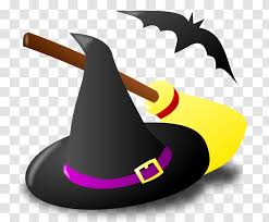 Witchcraft Clip Art Halloween Witch Hat Broom And Bat Clipart Transparent Png Purple witch hat transparent background. witchcraft clip art halloween witch