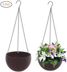 Best hanging basket plants for sun or shade, & tips on growing hanging plants & flowers. Set Of 2 Knit Hanging Baskets For Hanging Plants Gray White Red Blue Brown Walmart Com Walmart Com