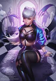 Karolina Nakazato Kda All Out Evelynn The updated (where they added the blue parts on her outfit) one? karolina nakazato kda all out evelynn