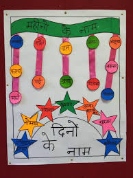 Hindi Chart Hindi Alphabet Chart Days Months