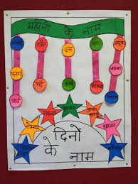 hindi chart hindi alphabet chart days months