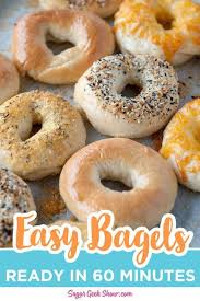 Easy Homemade Bagel Recipe In 60 Minutes Sugar Geek Show Recipe In 2020 Homemade Bagels Bagel Recipe Bagel Recipe Easy