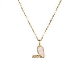 Amazon.com: Rrdaily 18K Gold Plated Fritillaria Heart ...