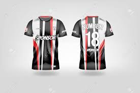 Winning requires not only speed, strength, and agility but also excellent communication and camaraderie. T Shirt Sport Design Template Soccer Jersey Mockup For Football Club Uniform Front And Back View Lizenzfrei Nutzbare Vektorgrafiken Clip Arts Illustrationen Image 130417487