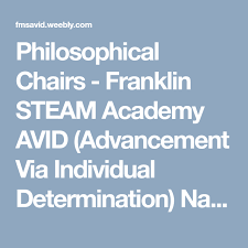 Philosophical Chairs Franklin Steam Academy Avid Advancement Via Individual Determination National Demonstration S Philosopher Chair This Or That Questions