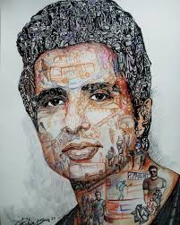 An amazing colorful painting of actor Sonu sood by artist Ranbir Bar  ,Gauhati Assam