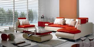 Coffee table with red leather pressed lizard effect and painted brass metal base, designed by fabio bergomi for fabio ltd / made in italy measures: Red White Leather Modern Sectional Sofa W Chair Coffee Table